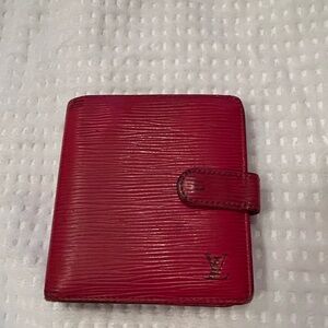 Louis Vuitton Cherry Red Epi Leather French Wallet